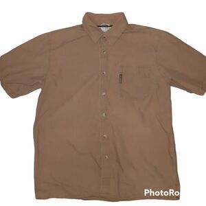 Men's Columbia Brown botton down XL Extra Large